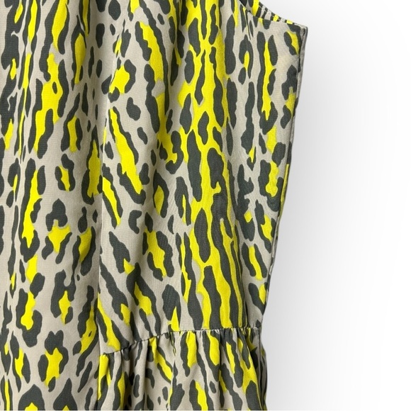 Gap Sleeveless Grey & Neon Leopard Dress 16 - Picture 6 of 9